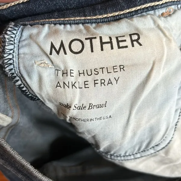 Mother The Hustler Ankle Fray High Waisted Jeans in Bake Sale Brawl - Image 5