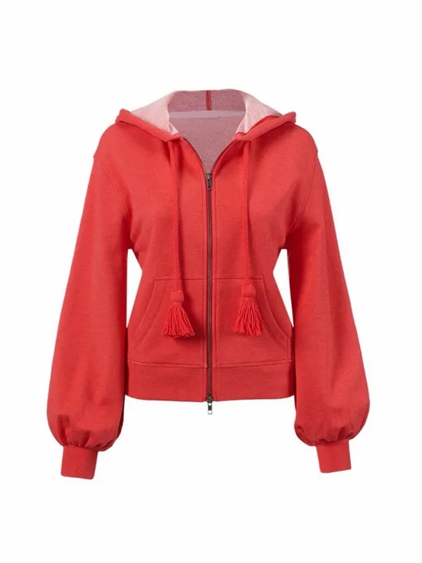 CAbi Deluxe Full Zip Hoodie Style 5657 Size S - Image 3