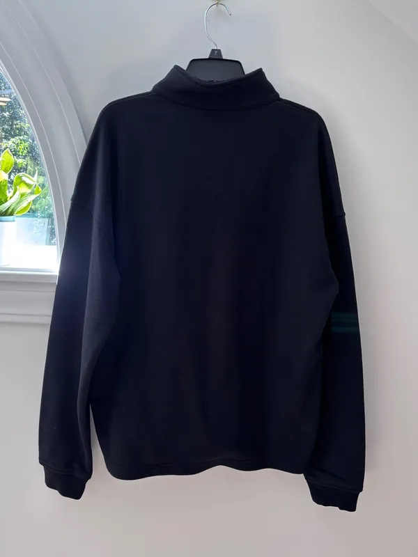 Alo Yoga Renown Heavyweight 1/4 Zip Sweatshirt Black Unisex Medium Pullover M⁠ - Image 14