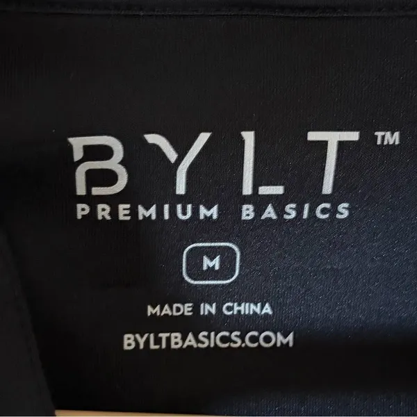 BYLT Basics Women’s Opal Black Half Zip Cropped Hoodie Lightweight Size Small - Image 6