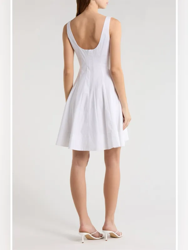 Staud Wells Mini Dress in White 6 - Image 7