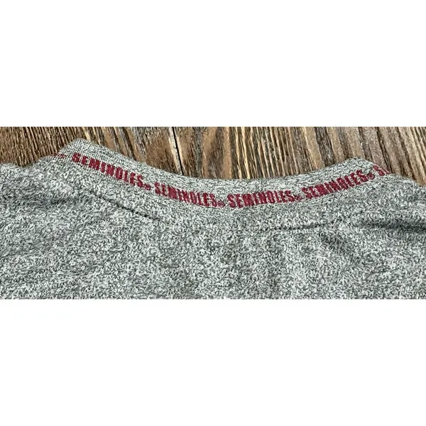 NIKE Florida State FSU Seminoles Heather Grey S/S Shirt w/Black Contrast -Small - Image 9