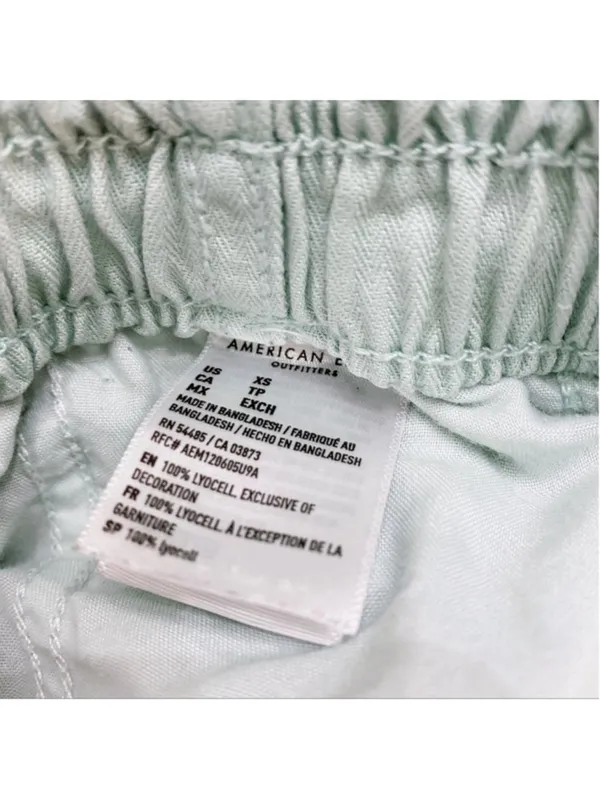 American Eagle Mint Green Ruched Shorts XS - Image 5