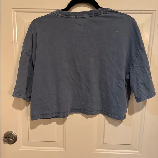 Colsie cropped tee XS blue mineral wash - Image 2
