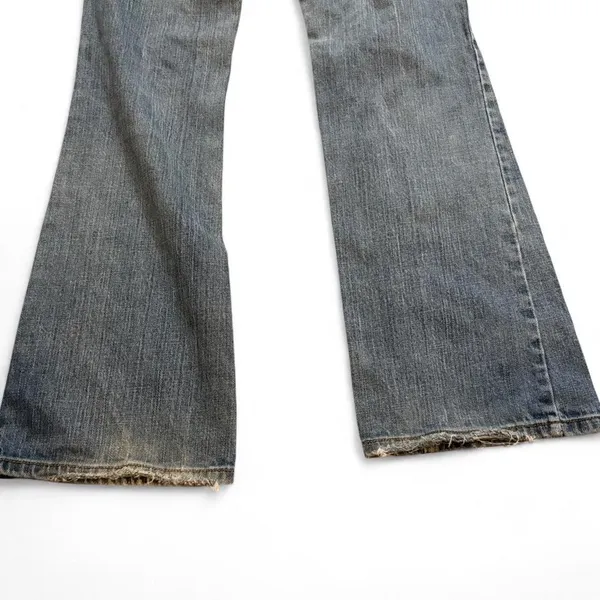 Y2K Bullhead Laguna Jeans Size 1 Short Low Rise Flare Bootcut Medium Wash - Image 7