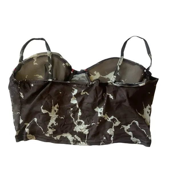 Faux Corset Top Brown Size M - Image 4
