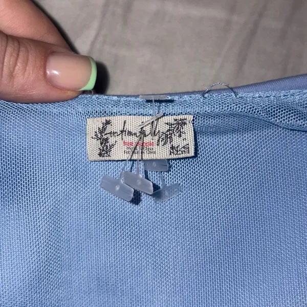 ✨Free People Intimately She's So Sleek Sz Small Bodysuit in Chambray✨ - Image 7