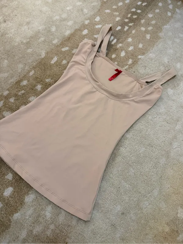 SPANX Nude Scoop Neck Shaping Tank Top Cami Compression Sleeveless M - Image 3