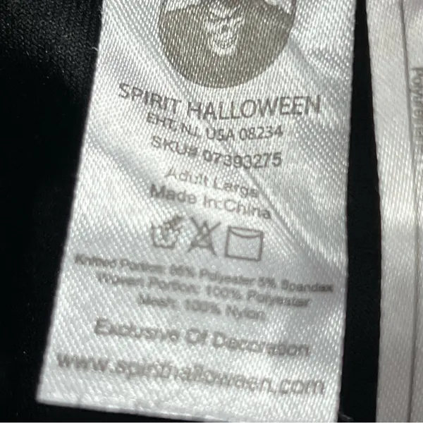 Spirit Halloween adult womens L costume sequin mesh maxi dress black & red gown - Image 10