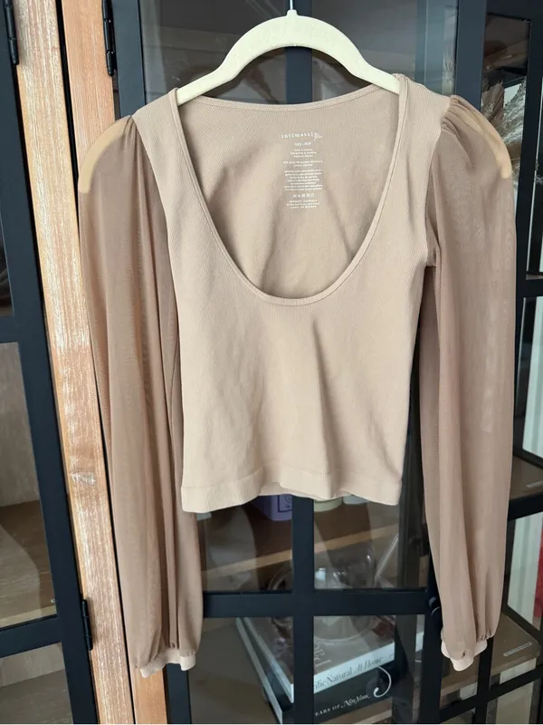 Intimately Free people lost in love seamless cami cropped top mesh long sleeve - Image 5