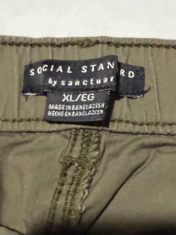 Social Standard by Sanctuary‎ Olive Green Cargo Shorts - Image 2