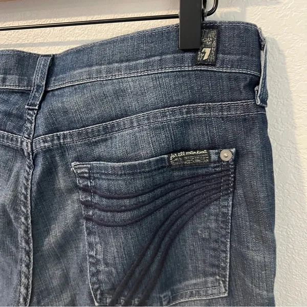7 For All Mankind Dojo Lightweight Stretch Dark Wash Denim Crop Capri‎ Jean 28 - Image 8