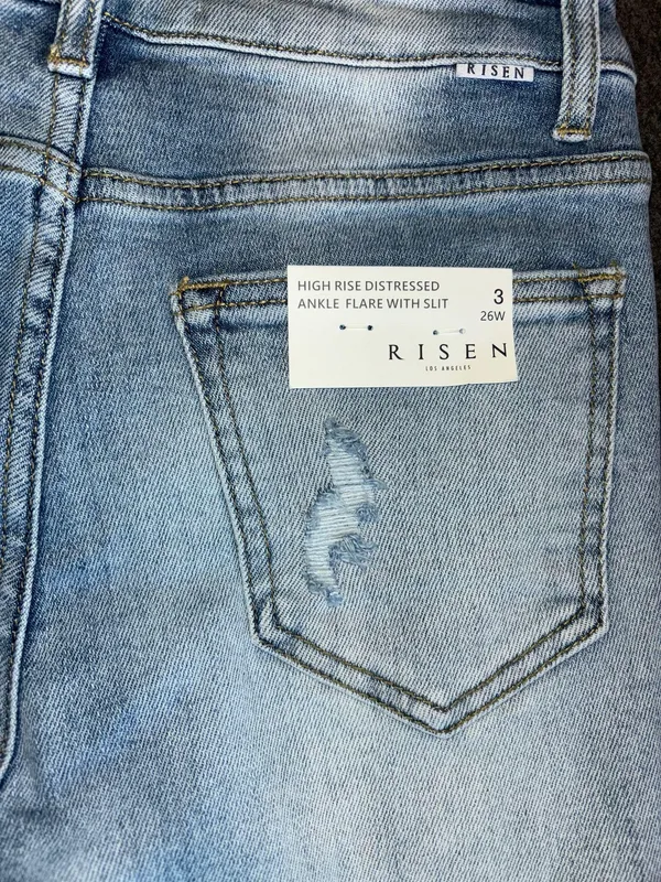Risen Boutique High Rise Flare Jeans - Image 10