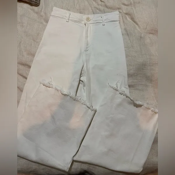 Zara High Rise Wide Leg Marine Denim - Image 4