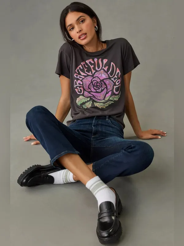 NWT Anthropologie Letluv Grateful Dead Graphic Tee ~ SOLD OUT ~ XXS - Image 4