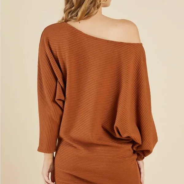 Sadie & Sage Chloe Ribbed Mini Burnt Orange NWT‎ Size Small - Image 2