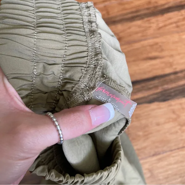 Free People Next Round Shorts Muted Green - Image 3