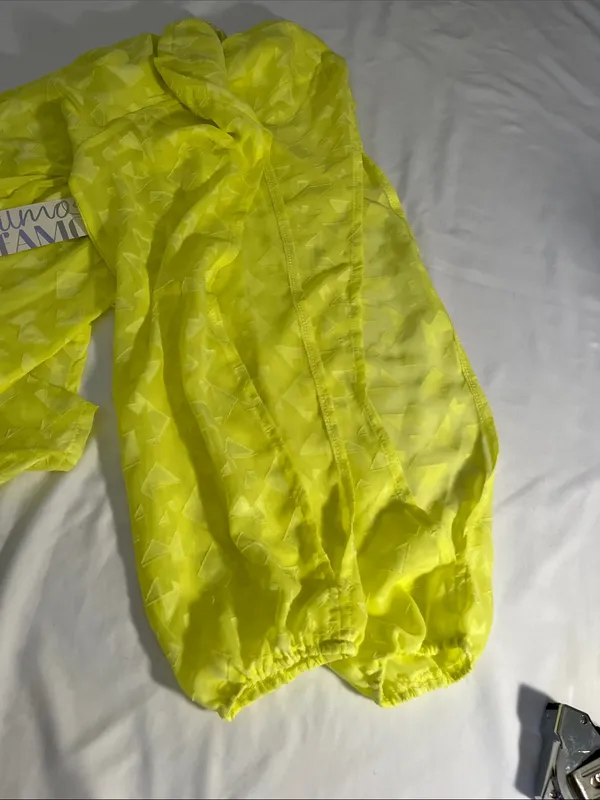 Ina Pale Yellow Geometric Sheer Tunic Size L - Image 9