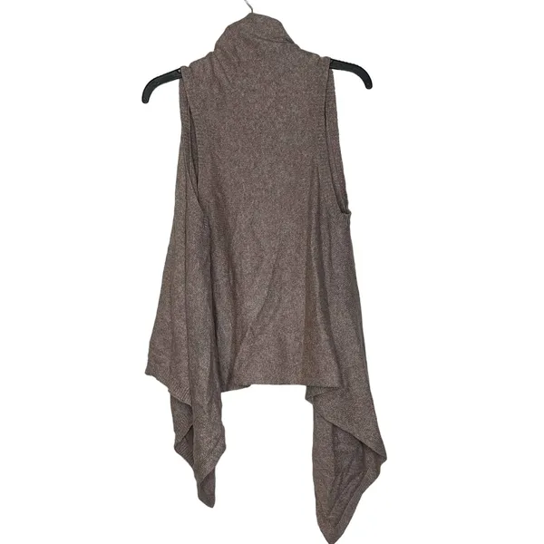 Old Navy Knit Sweater Vest Open Front Shrug Cardigan‎ Sleeveless Women Small Tan - Image 8