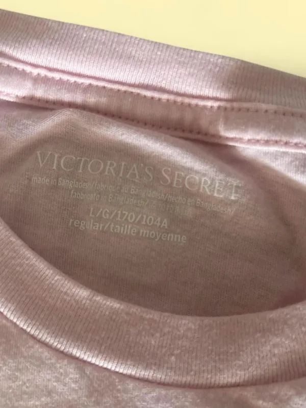 Victoria's Secret Pink and white pajama set size Large - Image 7