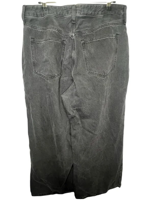 Abercrombie And Fitch Curve Love Black Wide Leg High Rise Denim Jeans - Image 5