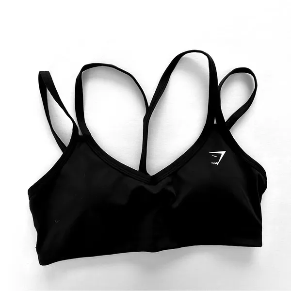 Gymshark S/S Training Cycling Shorts & Strap Feature Sports Bra Set - Image 2
