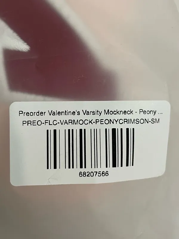 PARKE Valentine’s Varsity Mockneck Crewneck Pullover Sweatshirt Peony Crimson S - Image 14