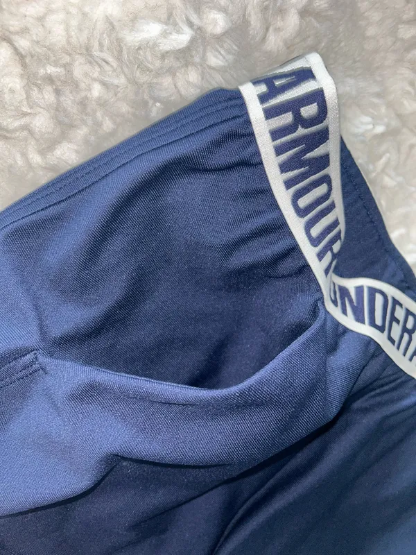 Navy Blue Under Armour Shorts with Pockets - Image 2