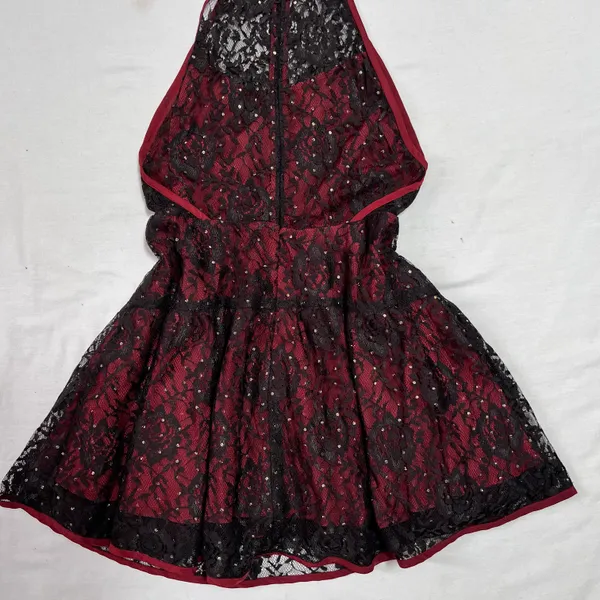 Wish Upon A Star Red and Black Dress - Image 6