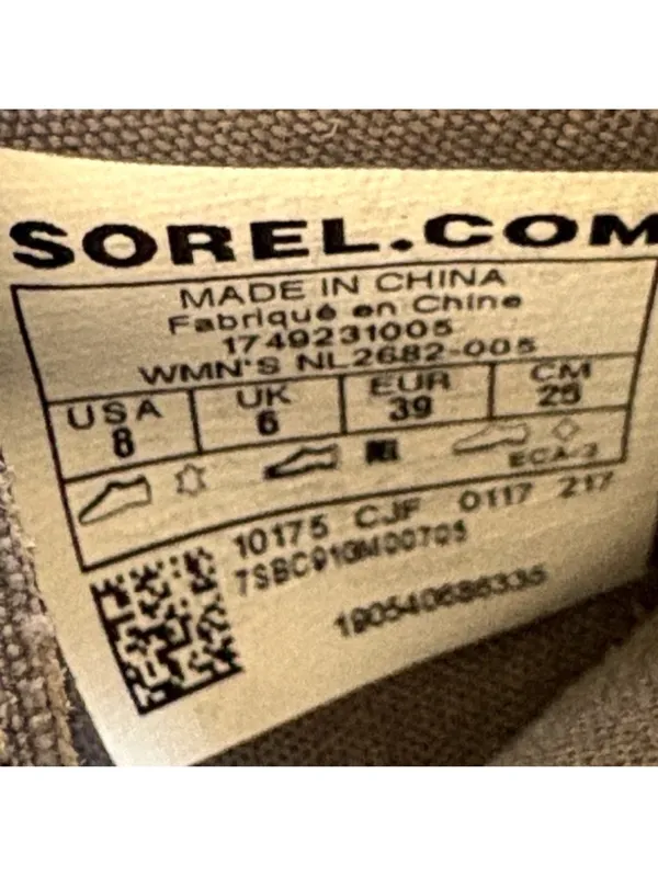 EUC Sorel Leather Farah Waterproof Ankle Boots Taupe Grey Size 8 - Image 12