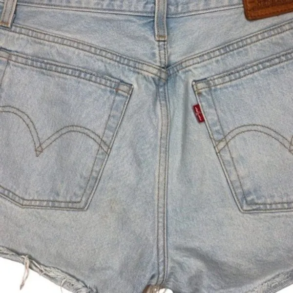 Levi's Wedgie Cut Off Jean Shorts Fray Hem - Image 8