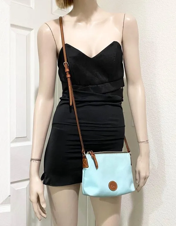 DOONEY & BOURKE Nylon Crossbody Pouchette Bag in Light Blue - Image 3