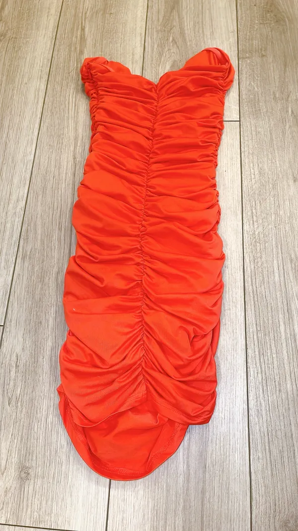superdown Coral Orange-red Mini Dress - Image 3