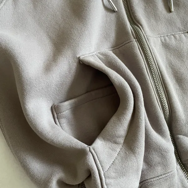 Abercrombie Purple Zip Hoodie - Image 4