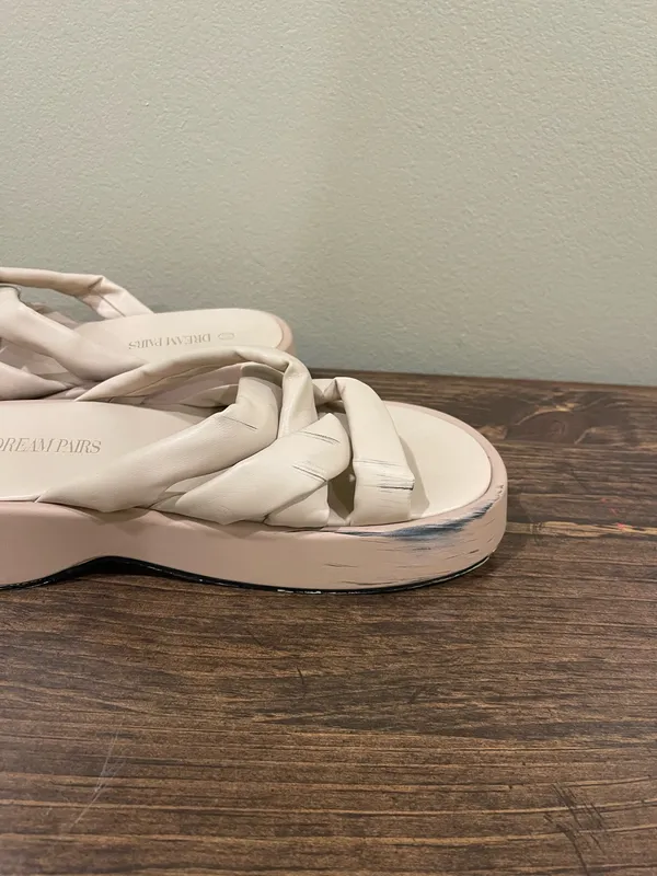 Dream pairs chunky platform sandals Tan Size 8.5 - Image 7