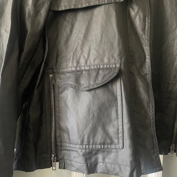 Theory Faux Leather Jacket - Image 5