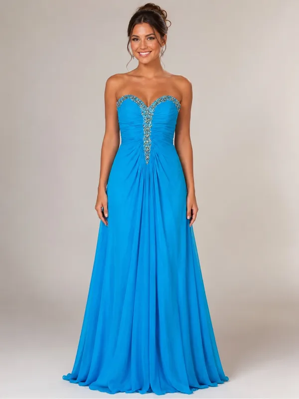 Alyce Paris Turquoise Beaded Strapless Formal Prom Evening Gown Size 10 - Image 10