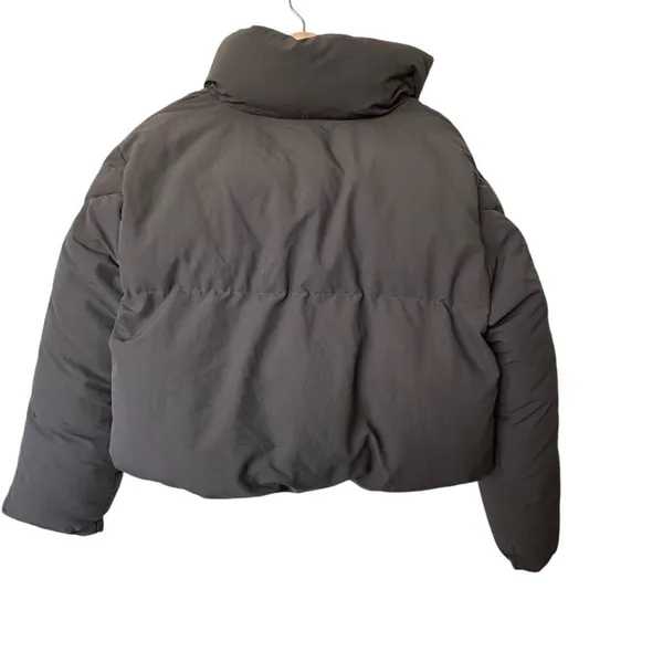 MY MUM MADE IT Bubble Open Puffer cropped gray Jacket Size S-M - Image 3