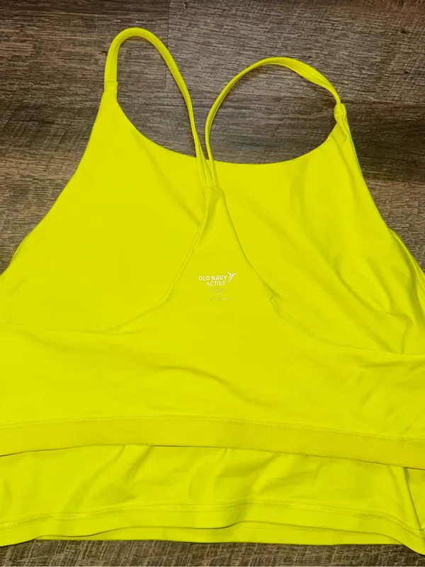 Old Navy Powersoft Neon Strappy Crop Tank Top Size XL - Image 10
