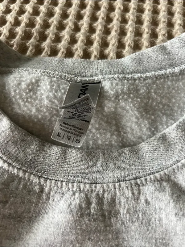 Etsy GAP Gray Crewneck Sweatshirt with Blue Shield and Red Lettering - Image 3