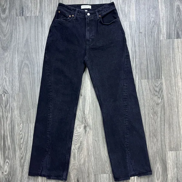 Abercrombie 90s Relaxed Fit High Rise Jeans Black Size 28 / 6 Curve Love - Image 3