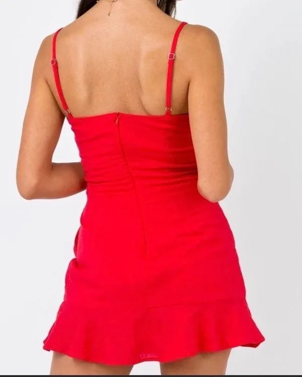 Love Lane Mini Dress Red - Image 3