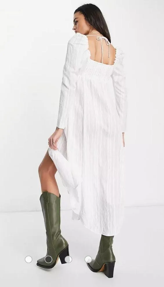 NWT FREE PEOPLE ButtonDown LUNA Maxi Top Size XS - Image 7