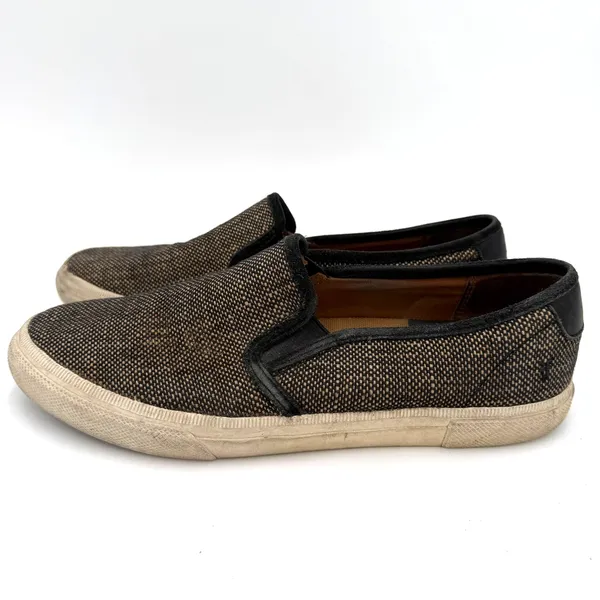 Frye Women's Brown Gia Canvas Slip On Shoes Size 10 - Image 2