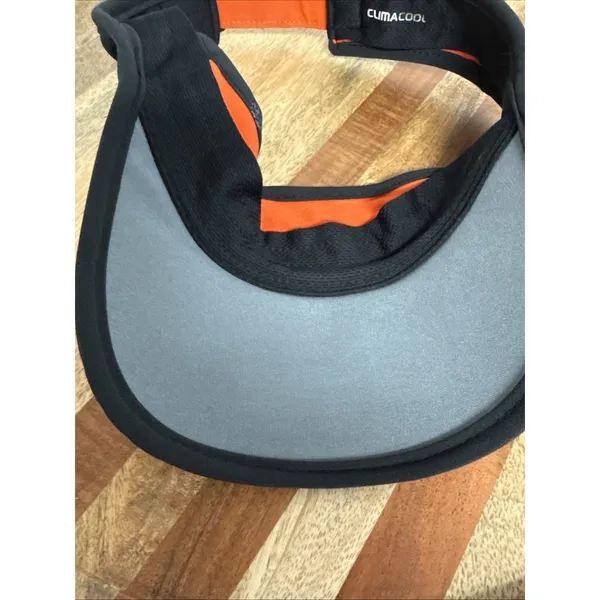 Adidas Hat Women's Adizero Hook & Loop Adjustable Orange/Black Visor ClimaCool - Image 8