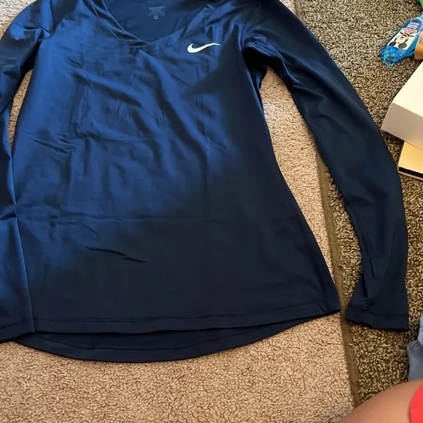 Nike pro‎ blue top M - Image 3