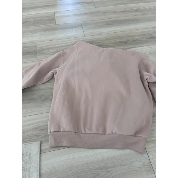 Trendy Queen Womens Oversized Hoodie Khaki Tan Fleece Pullover Sweatshirt Small - Image 3