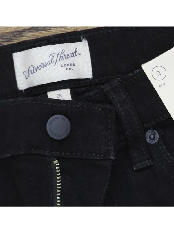 NWT Universal Thread Mid-Rise 80's Slim Straight Ankle Jeans 94627412 Black 2 - Image 7