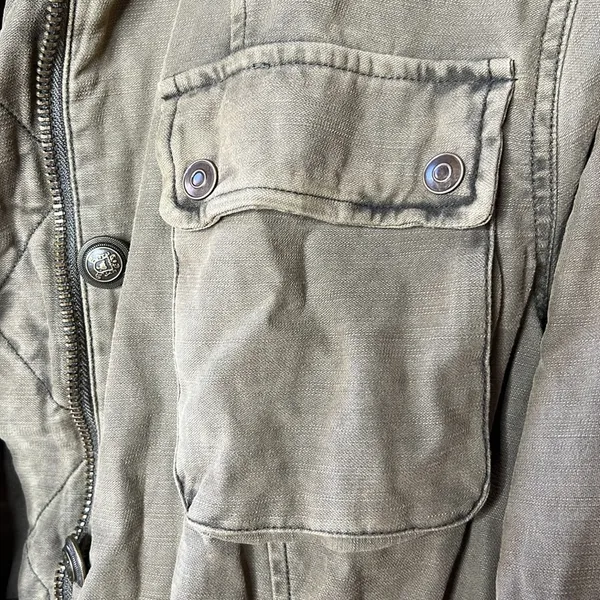 Free People Not Your Brothers Surplus Olive Green Jacket Size Medium - Image 6