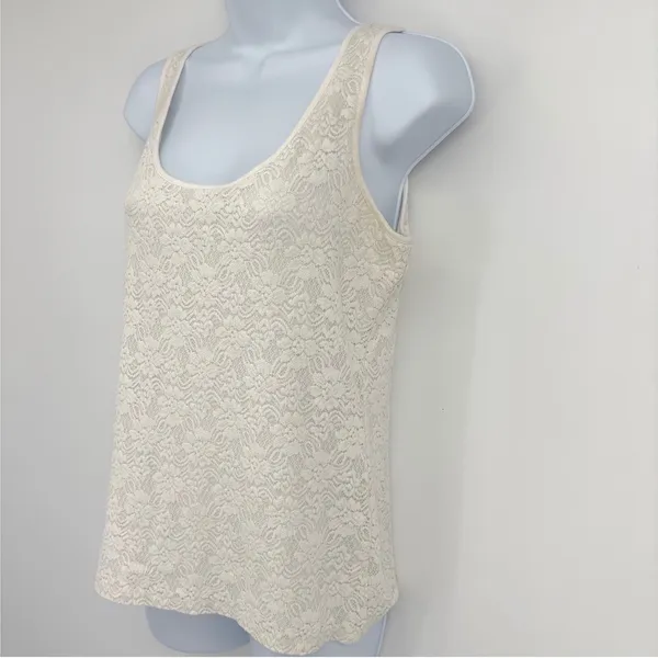 Sundance Lace Tank Top Womens‎ SM Ivory Sleeveless Boho Romantic Cottagecore - Image 4
